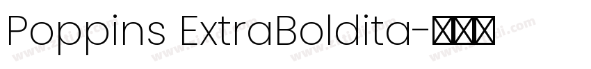 Poppins ExtraBoldita字体转换
